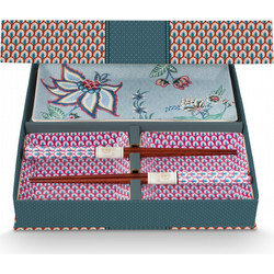 PIP STUDIO FLOWER FESTIVAL ΠΟΡΣΕΛΑΝΙΝΟ ΣΕΤ ΜΕ CHOPSTICKS ΜΠΛΕ