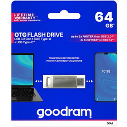 GoodRam ODA3 64GB USB Stick 3.2 Gen 1 με USB-A & USB-C