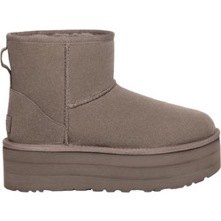 UGG Γυναικεία Μποτάκια Πλατφόρμα Μπεζ με Γούνα 1134991-SKP