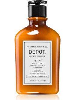 Depot 107 White Clay Sebum Control Σαμπουάν για Επανόρθωση κατά της Σμηγματορροϊκής Δερματίτιδας για Λιπαρά Μαλλιά 250ml