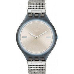 Swatch Skinscreen Ανδρικό Ρολόι με Ασημί Μεταλλικό Μπρασελέ SVOM101GA