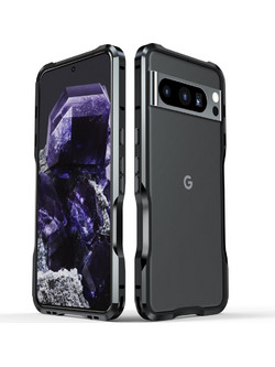 Θήκη Google Pixel 8 Pro 5G LUPHIE Προστατευτικό Premium v2 Μεταλλικό bumper και ειδικό κλείδωμα με βίδες μαύρο