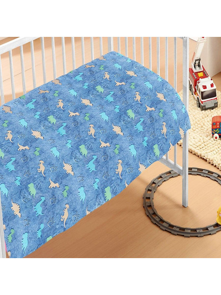 Dimcol Dinosaur Κουβέρτα Αγκαλιάς Fleece 70x110 Μπλε