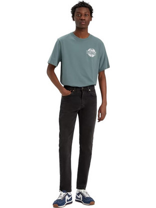 Levi's Ανδρικό Τζιν Παντελόνι Slim Εφαρμογή Μαύρο A7222-0003