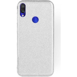 Θήκη Xiaomi Redmi Note 7 / Note 7 Pro Glitter Shine Cover Hard -Ασημί