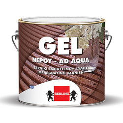 Berling Gel Βερνίκι Εμποτισμού Ξύλου Νερού Satin Διάφανο 2.5lt