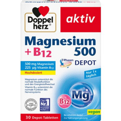 Doppelherz Magnesium 500 & B12 30 Ταμπλέτες