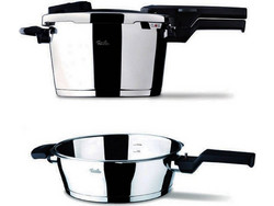 Fissler Vitaquick Premium Χύτρες Ταχύτητας Set Quattro με 1 Καπάκι 8lt + 4lt