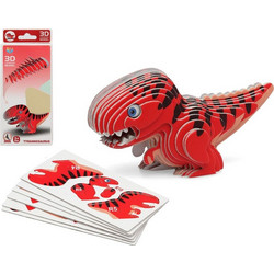 BigBuy 3D Παζλ Dino Κόκκινο