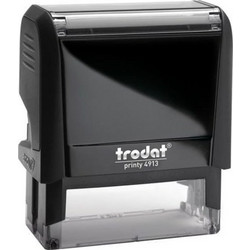 Trodat printy σφραγίδα μαύρη 4913 με μαύρο μελάνι, 58x22χιλ. Δυνατότητα εκτύπωσης