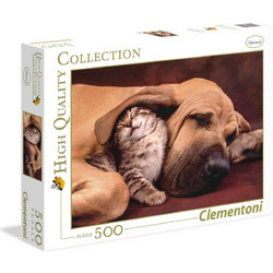 Puzzle Clementoni Γατάκι Με Σκυλάκι 500 Κομμάτια