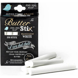 Jaq Jaq Bird JJB-BSW Jaq Jaq Bird Κιμωλίες λευκές Butterstix 12 Τεμάχια