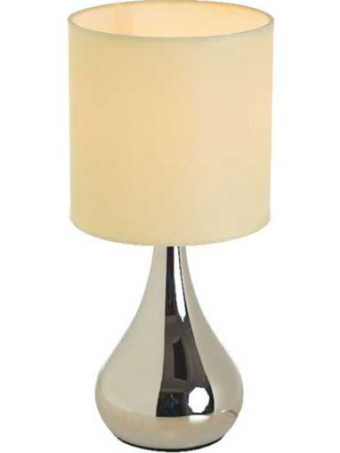 Aca KS1178T1CH Πορτατίφ Αφής E14 Μπεζ Ασημί Φ15xΥ32cm