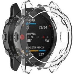 Για Garmin Fenix 6 / 6 Pro Smart Watch μισή κάλυψη TPU προστατευτική θήκη (Διαφανές) (OEM)