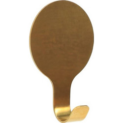 Άγκιστρο μπάνιου στρογγυλό, από ανοξείδωτο ατσάλι, σε χρυσό χρώμα, 3x2.5x6.3 cm - Aria Trade