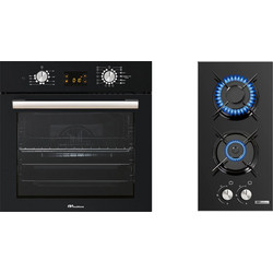 Multihome Φούρνος Ηλεκτρικός Άνω Πάγκου 65lt 59.5cm MH-6060 Black Glass με Εστίες Αερίου MH-6141