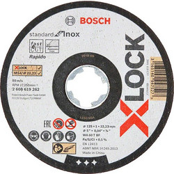 BOSCH - Δίσκος Κοπής X-LOCK Standard for Inox 125x1.0mm (2608619262)