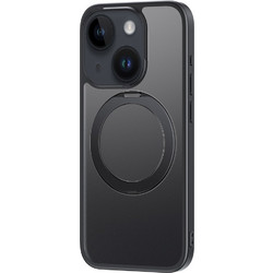 Θήκη iPhone 15 Plus BASEUS CyberLoop Series Silicone Sockproof συμβατό με MagSafe φορτιστή και Kickstand βάση στήριξης Πλάτη TPU μαύρο