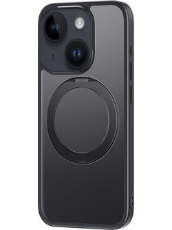 Θήκη iPhone 15 Plus BASEUS CyberLoop Series Silicone Sockproof συμβατό με MagSafe φορτιστή και Kickstand βάση στήριξης Πλάτη TPU μαύρο