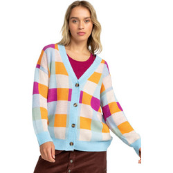 Roxy Small Slow Check Γυναικεία Ζακέτα Πλεκτή Μακριά με Κουμπιά ERJSW03578-BHB2