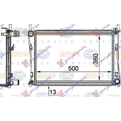 Ψυγειο 1,2-1,4-1,6 +/AC(50x35,6)(ΠΑΡ.ΔΙΑΓ (MAHLE BEHR) Mazda 2 03-07 - 025906325