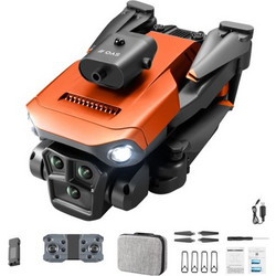 XKJ K6 MAX 3-Camera Obstacle Avoidance Drone HD Aerial Photography Folding Quadcopter RC Aircraft with Single Battery - Πορτοκαλί