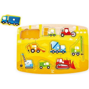 Παιδικό Puzzle Hape Construction Peg 9 Κομμάτια