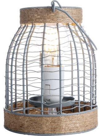 EL327122 | EL327122 | CAGE TABLE LIGHT GREY|E27|Φ150xh292mm|1.8mt Καλώδιο + ΙΙ Διακοπτάκη|enjoysimplicity