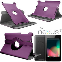 Δερμάτινη Θήκη Περιστρεφόμενη για το Asus Google Nexus 7 2012 7" Μώβ (OEM)