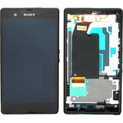 Sony L36h Xperia Z Complete LCD with digitizer and centre board in black