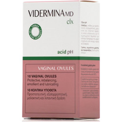 Epsilon Health Vidermina CLX Vaginal Ovules Κολπικά Υπόθετα 10τμχ