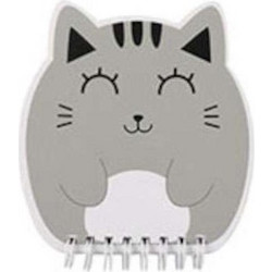 I-Total - Σημειωματάριο mini Spiral Grey Cat 11x11.8
