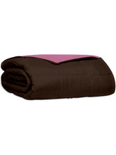 Κουβερλί percale μονόχρωμο Brown/Pink Υπέρδιπλο (220x240) SUNSHINEHOME