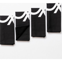BENETTON Σετ 4 Τεμαχιων Σουπλά 30Χ45cm Βαμβακερό BLACK+WHITE BE-0778-MT BGBE000778