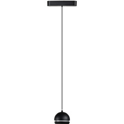 Home Lighting Κρεμαστό Φωτιστικό Οροφής Μονόφωτο LED με Θερμό Λευκό Φως Μαύρο MF30-06-03 77-8982