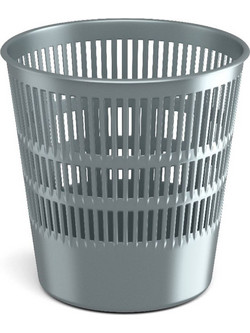 Latticed wastebasket ErichKrause(R) Ice Metallic, 12l, silver
