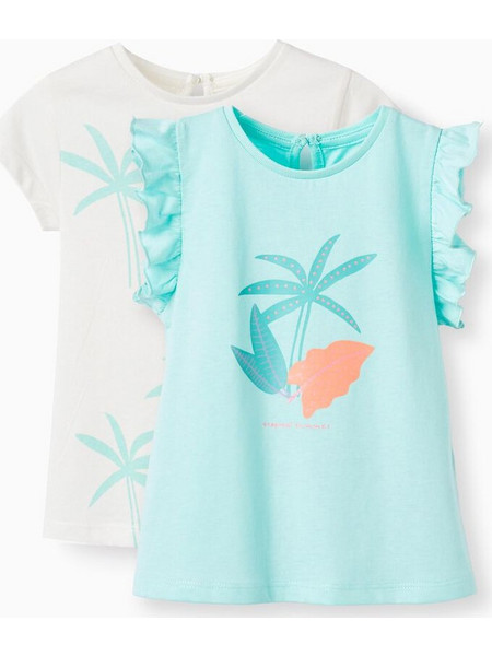 ZIPPY ΣΕΤ 2 ΜΠΛΟΥΖΕΣ PALM TREES ΒΕΡΑΜΑΝ 6Μ-36Μ