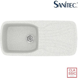 Sanitec Classic 308 Επικαθήμενος Νεροχύτης Γρανίτη Αντιστρεφόμενος Granite White 97x51cm