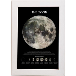 Αφίσα , Pyramid Poster, The Moon - Outer Space 61x91,5εκ Κορνίζα Ξύλινη Σε 10 Χρώματα Με Ακρυλικό Τζάμι Άθραυστο K29+PP0432