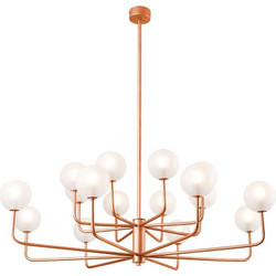 Φωτιστικό Οροφής Κρεμαστό 01366 16xG9 90x80cm Copper Luma