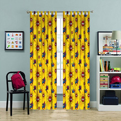 Vasilas Home Παιδική Κουρτίνα με Θηλιές 140x290 Spider-Man Yellow