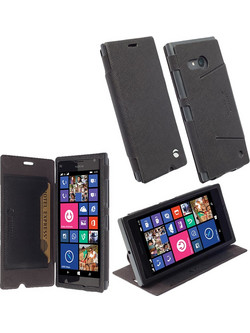 VOLTE-TEL ΘΗΚΗ NOKIA LUMIA 730 LEATHER FLIPCOVER STAND BLACK KRUSEL