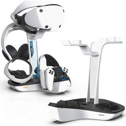 JYS JYS-P5156 Σταντ Φόρτισης για Sony PS VR2 / PS5 / PS5 DualSense Edge Controller VR Headset Charging Dock με RGB Light