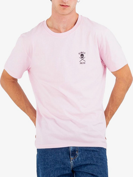 CIRCA Men Al 50 Skull T-Shirt - CANYON PINK/BLACK - LTS001-PINK/BLK