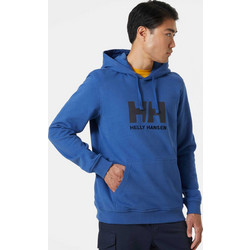 Helly Hansen Logo Hoodie Ανδρικό Αθλητικό Φούτερ με Κουκούλα Μπλε 33977-636