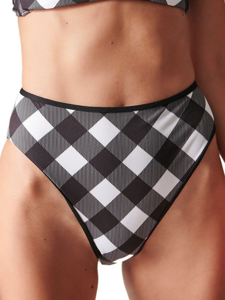 BLU4U Barbie Checks Ψηλόμεσο Bikini Slip Μαύρο 22365142-02