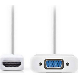 ADAPTOR VGA-HDMI NEDIS CCGP34900WT02 0.20 m