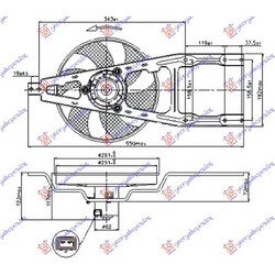 Βεντιλατερ Ψυγειου Κομπλε -A/C Fiat Seicento 01-06 - 043906440