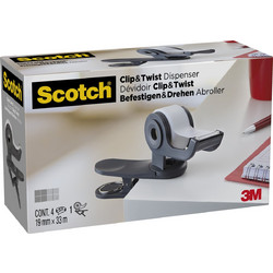 ΒΑΣH 3Μ C19 CLIP & TWIST 19mmx33m CHARCOAL GREY + 4 ΔΩΡΟ