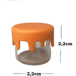 ΓΥΑΛΙΝΟ ΒΑΖΟ ΒΟΤΑΝΩΝ ΜΕ ΚΑΠΑΚΙ ΣΙΛΙΚΟΝΗΣ 2,2cm
